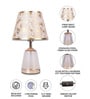 Golden Table Lamp With Fusion Of Modern Design Fiberglass  Matelic Base