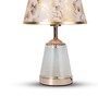 Golden Table Lamp With Fusion Of Modern Design Fiberglass  Matelic Base