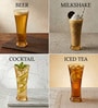 Golden Tall Cocktail Glass Set of 6