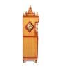 Golden Teak Wood Floor Rested Mandir With Door