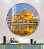 Golden Temple Acrylic Round Wall Art