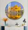 Golden Temple Acrylic Round Wall Art