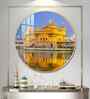 Golden Temple Acrylic Round Wall Art
