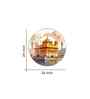 Golden Temple Acrylic Round Wall Art