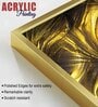 Golden Texture Acrylic Framed Art Panel (Set Of 2)