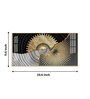 Golden Texture Fusion Glass Finish Horizontal Wall Art