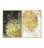 Golden Textured Acrylic Framed Art Panel (Set Of 2)