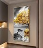 Golden Tree Oasis Glass Finish Vertical Wall Art