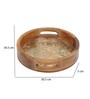Golden Tree of Life Decorative Tray  Wooden Kitchen Organizer