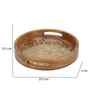 Golden Tree of Life Decorative Tray  Wooden Kitchen Organizer