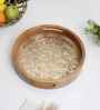 Golden Tree of Life Decorative Tray  Wooden Kitchen Organizer