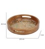 Golden Tree of Life Decorative Tray  Wooden Kitchen Organizer