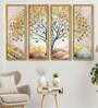 Angel Daisy Multicolour Canvas Framed Landscape Art Panel Set of 4