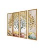 Angel Daisy Multicolour Canvas Framed Landscape Art Panel Set of 4
