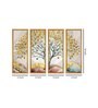 Angel Daisy Multicolour Canvas Framed Landscape Art Panel Set of 4