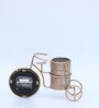 Tri Cycle Golden Iron Table Clock
