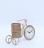 Tri Cycle Golden Iron Table Clock