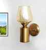 Golden Tulip Glass Brass Wall Mounting Light