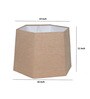 Golden Tulip Table Lamp With Frustum Shaped Beige Shade