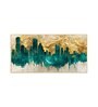 Golden Urban Vista Glass Finish Horizontal Wall Art