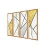 Orion Multicolour Canvas Framed Abstract Art Panel Set of 4