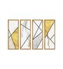 Orion Multicolour Canvas Framed Abstract Art Panel Set of 4