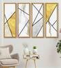 Orion Multicolour Canvas Framed Abstract Art Panel Set of 4