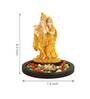 Golden White Polyresin 8.2 Inches Lord Radha-Krishna Idol Statue