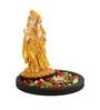 Golden White Polyresin 8.2 Inches Lord Radha-Krishna Idol Statue