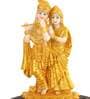 Golden White Polyresin 8.2 Inches Lord Radha-Krishna Idol Statue