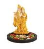 Golden White Polyresin 8.2 Inches Lord Radha-Krishna Idol Statue