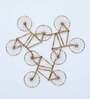 Golden Wrought Iron Painted Cycle Cluster Wall Decor