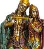 Goldenen Green Polyresin 10.6 Inches Lord Radha-Krishna Idol Statue