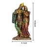 Goldenen Green Polyresin 10.6 Inches Lord Radha-Krishna Idol Statue