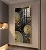 Goldfish Elegance Glass Finish Vertical Wall Art