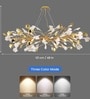 Goldleaf Smart LED Chandelier | Aluminium Leaf Design Ceiling Light | App Control & Voice Assist | 3 Color Modes Pendant Light for Living Room, Dining & Bedroom | 1 Year Warranty