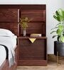 Goldust Sheesham Wood Bed Side Table in Fine Walnut Finish