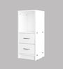 Golf Bedside Table in White Colour With Drawers