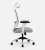 Golf High Back Breathable Mesh Ergonomic Chair with Adjustable Lumbar Support & Handles In White Colour