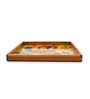 Gond Bird Multicolour Plywood, Cloth, Goldfoil, Paints & Semi Precious Stones Serving Tray