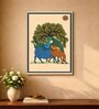 Gond Deer Tree Stretched Canvas Painting