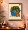 Gond Deer Tree Stretched Canvas Painting