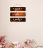 Good Vibes Multicolour Engineered Wood Wall Hanging Quotes
