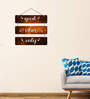 Good Vibes Multicolour Engineered Wood Wall Hanging Quotes