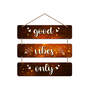 Good Vibes Multicolour Engineered Wood Wall Hanging Quotes