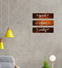 Good Vibes Multicolour Engineered Wood Wall Hanging Quotes