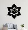 Multicolour Metal Gorgeous Flower Modern Wall Clock