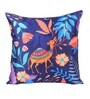 Gothic Camel Blue Abstract Silk 12x12 Inches (Set of 4) Cushion Cover