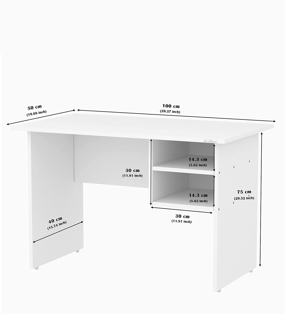 Buy Grady Writing Table in White Finish by Anikaa Online Modern Writing Tables Study Tables