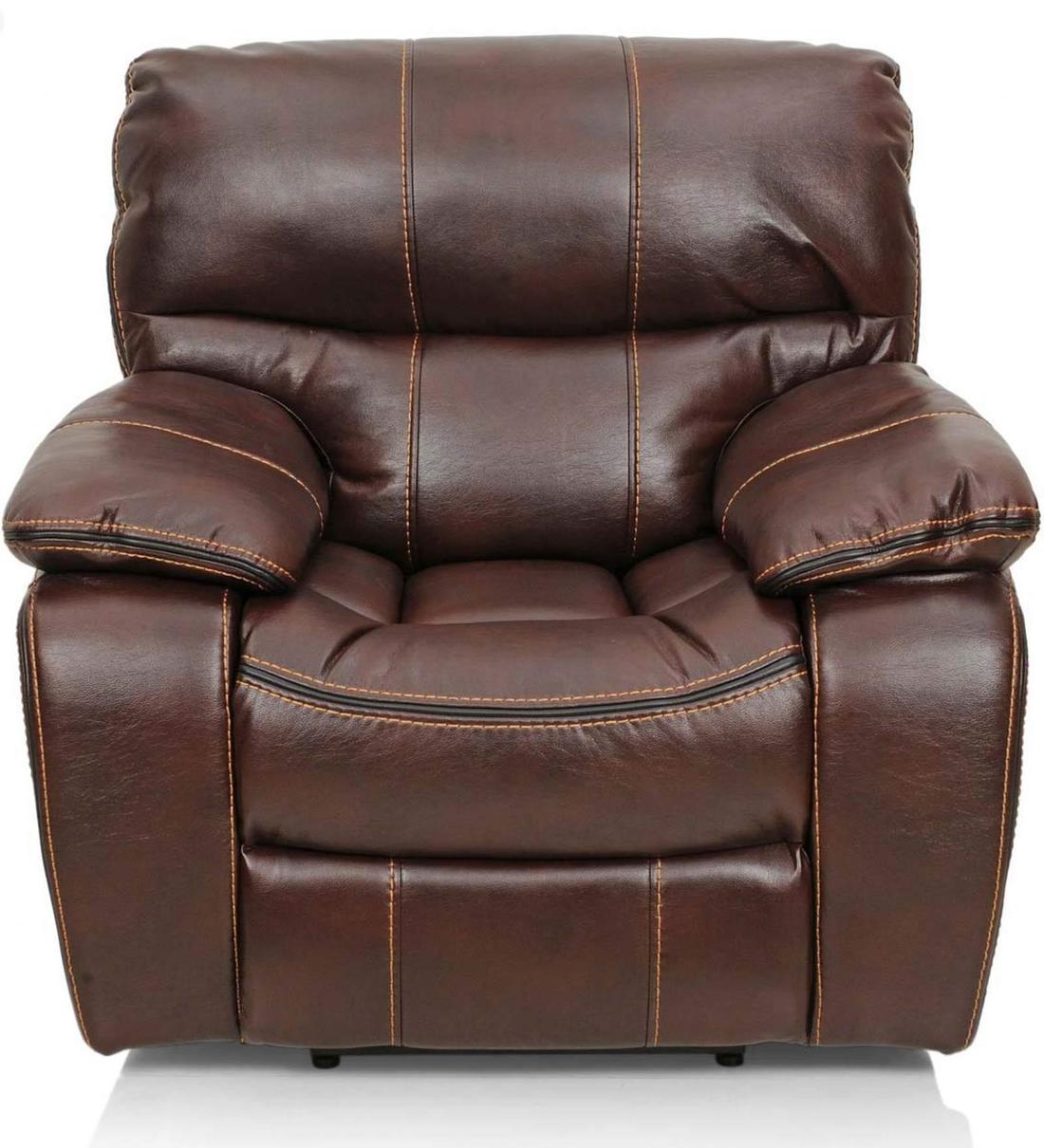 Buy Grand 1 Seater Recliner in Maroon Colour by Royaloak Online